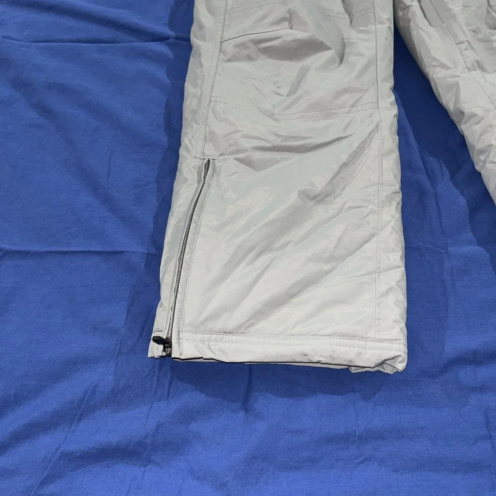 LL BEAN COLD BUSTER BIBS SIZE 8 KIDS Gray SNOW PANTS WINTER 3M THINSULATE NWT